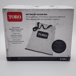 Toro 51503‎ Bottom-Zip Vacuum Bag for Blower Vacs New 1.5 bushels 5.3L New